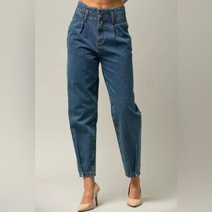 NWT Boutique Jemma High-Waist Balloon Fit Jeans | 100% Cotton Denim